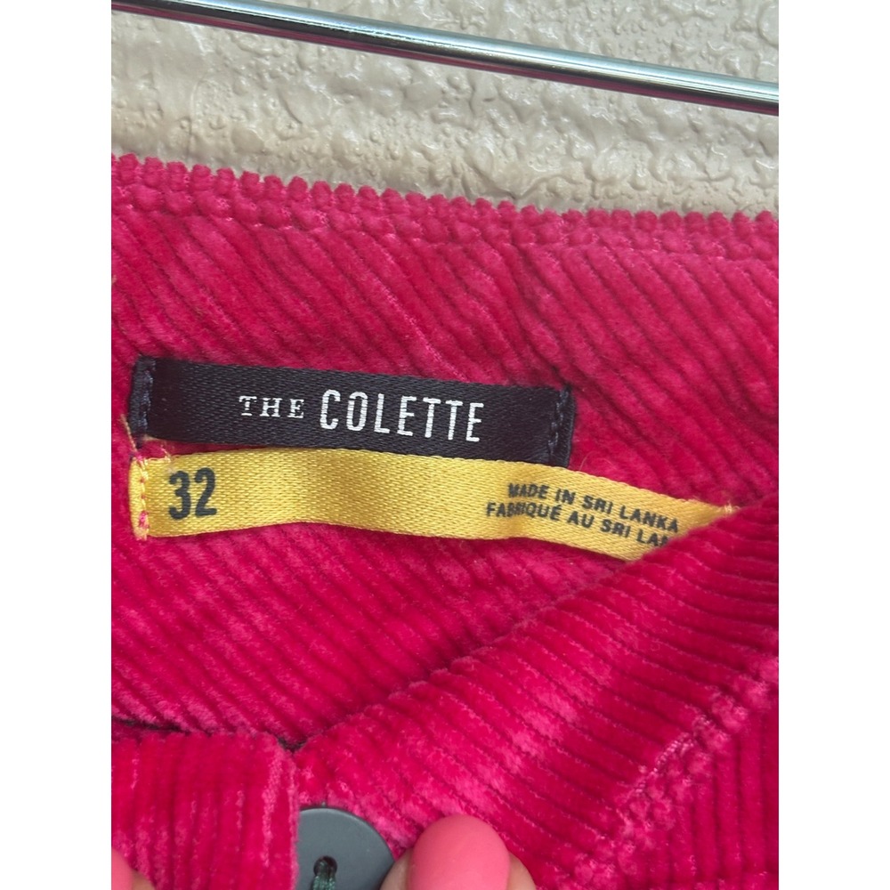 Maeve by Anthropologie The Colette Wide Leg Corduroy Pants Pink Size 32 Cropped - Picture 7 of 11